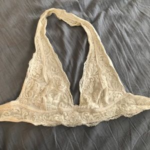 Urban Outfitters Cream Halter Bralette
